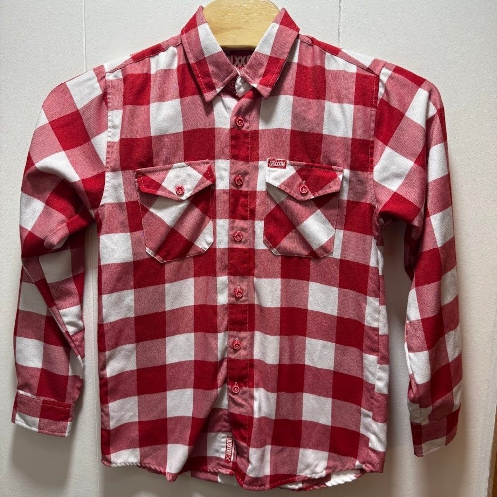 Dixxon Flannel Co The Otto‎ Red White Buffalo Check Plaid Shirt Mens Size Small